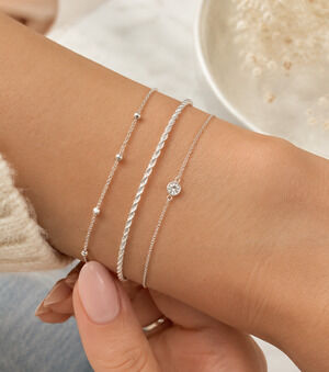 Sterling Silver Wheat Chain Bracelet 925 Stackable Layering Minimalist Classic
